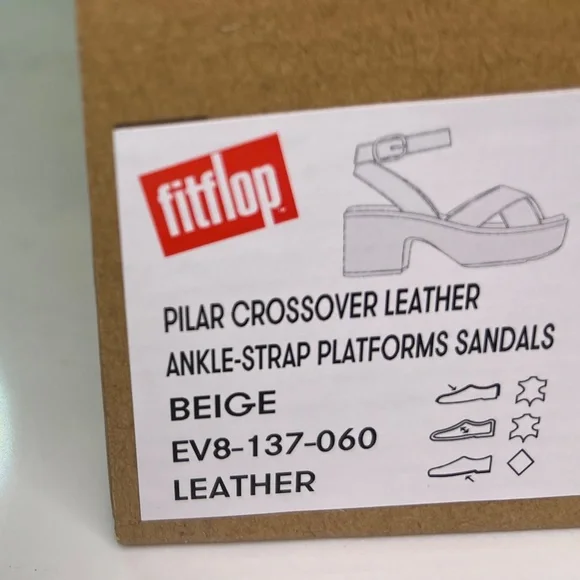 PILAR CROSSOVER LEATHER ANKLE-STRAP PLATFORMS SANDALS - Picture 12 of 13